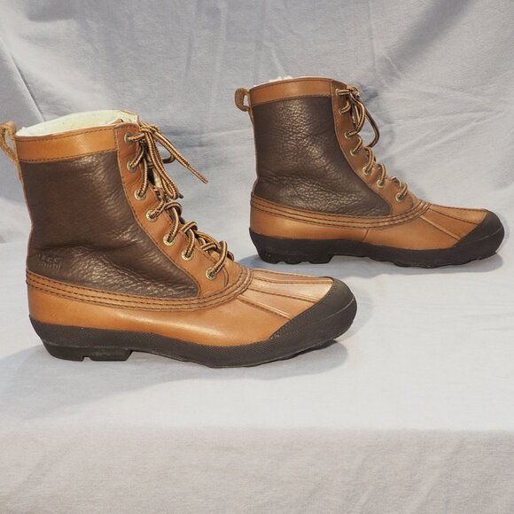 Ugg Boots Womens Size 8 Brown Leather Waterproof Shearling Adirondack Duck Hike - Picture 5 of 16